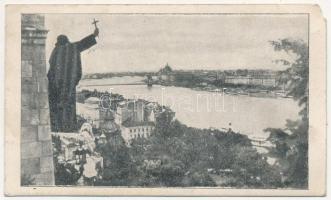 Budapest I. Szent Gellért szobor a Gellérthegyen. minikártya (8,4 cm x 5 cm) (EM)