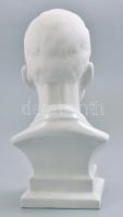 Herendi porcelán József Attila mellszobor. Biszkvit és fehér mázas porcelán, jelzett (mélynyomással)...