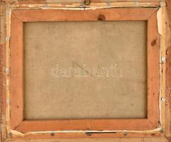 Boldizsár István (1897-1984): Balatonföldvári kikötő, 1965. Olaj, vászon, jelzett. Üvegezett, kissé ...