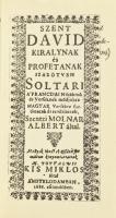 Szenczi Molnár Albert: Dávid Zsoltárok. Budapest, 1985, Helikon Kiadó. Kiadói aranyozott műbőr kötés...