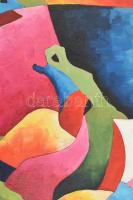 B. Preszecsán Hajnalka (1991-): Vadlovak. Olaj, vászon. Jelzett. Hátoldalán autográf felirattal. 50×...