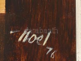 Noel Ödön Gábor (1920-2003): Piros kancsós csendélet, 1976. Olaj, farost. Jelzett. Hátoldalán autogr...