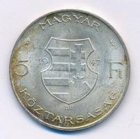 1947. 5Ft Ag "Kossuth" T:1,1- kis patina Adamo F8.1
