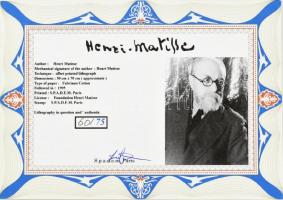 Matisse, Henri (1869-1954): Madame Pompadour... Ofszet-litográfia, papír. Jelzett a nyomaton nyomtat...