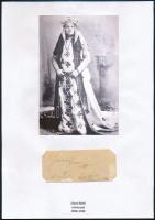 Jászai Mari (1850-1926) színésznő aláírása papírlapon