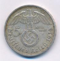 Német Harmadik Birodalom 1936A 5M Ag "Hindenburg" T:2,2- 
German Third Empire 1936A 5 Rei...