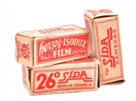 1945 SIDA filmtekercs, 3 db, eredeti dobozában