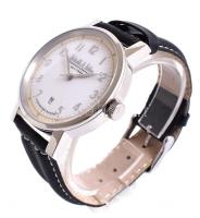 Schäuble & Söhne automata karóra, dátumkijelzővel, bőr szíjjal, működik, tanúsítvánnyal, tesztel...