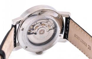 Schäuble & Söhne automata karóra, dátumkijelzővel, bőr szíjjal, működik, tanúsítvánnyal, tesztel...