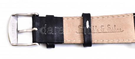 Schäuble & Söhne automata karóra, dátumkijelzővel, bőr szíjjal, működik, tanúsítvánnyal, tesztel...