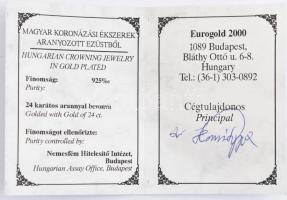 Aranyozott ezüst(Ag) magyar koronázási ékszerek miniatűr kollekció, jelzett, eredeti dobozában, igaz...