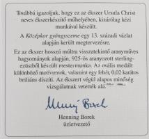 Ezüst(Ag) nyaklánc, 0,02 karátos briliánssal, jelzett, h: 44 cm, bruttó: 6,01 g