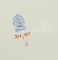 Herendi Viktória mintás levél formájú kínáló tál. Kézzel festett, jelzett, hibátlan 21x17 cm