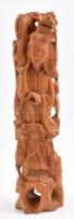 Kuan Yin istennő faragott szantálfa szobra, hibátlan, m: 28 cm