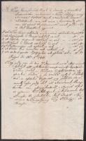 1811 Pécs, 7. dokumentum a város eszközeiről, Simon József polgármestersége idején, kézzel írott, merített papíron