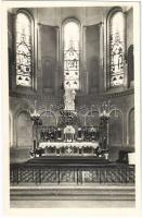 1932 Budapest XIX. Kispest, Wekerletelep, Római katolikus templom új márvány főoltára, belső