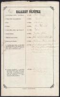 1856-1858 4 db haláleseti felvételi dokumentumok, közte kétnyelvű