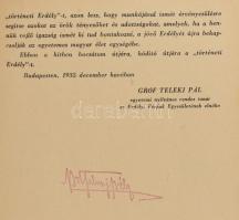 A történeti Erdély. Gróf Teleki Pál előszavával. Szerk.: Asztalos Miklós. [Bp.], 1936, Erdélyi Férfi...