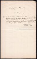 1877 Teljes vakságról orvosi bizonyítvány, kézzel írt levél, Salamon Adolf (1809-1883) aláírásával