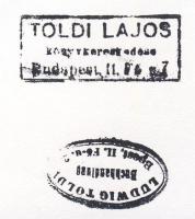 cca 1900 Toldi Lajos zenemûkereskedése 2 db pecsétnyomó