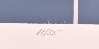 Matzon Ákos (1945): Lépcső. Szitanyomat, papír. Jelzett. Számozott (11/25). 26x36 cm