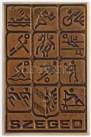 ~1970-1980. "Szeged" Br sportplakett tokban (72x48mm) T:2