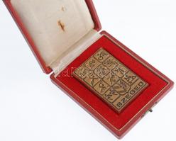 ~1970-1980. "Szeged" Br sportplakett tokban (72x48mm) T:2