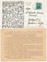 Mátraháza (Gyöngyös), Napsugár üdülő (JOINT zsidó világszervezet üdülője), bauhaus, reklám - 2 db ké...