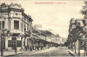 1910 Székesfehérvár, Nádor utca, Triesti általános biztosító, Lővy Gyula üzlete (EK)