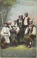 Dalmáciai népviselet / Costumi dalmati / Dalmatinska narodna nosnja / Dalmatinische Nationaltrachten / Croatian folklore, traditional costumes from Dalmatia. G. Predolin (Arbe, Rab) (fa)