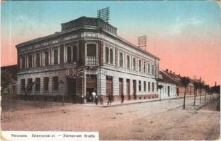 1916 Pancsova, Pancevo; Sztarcsovai út, üzlet / street view, shop (EK)