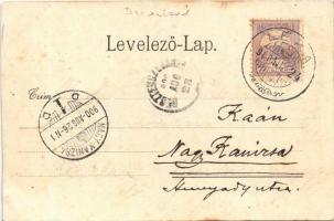 1900 Léka, Lockenhaus; Fő tér, templom. Helyfi László kiadása / main square, church (r)