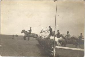 Katonai lovas verseny / Austro-Hungarian K.u.K. military, horse race. photo (vágott / cut)