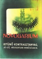 1949 Novobarium Kitűnő kontrasztanyag, jó ízű, változatlan minőségben Dr. Wander Gyógyszer és Tápszergyár R.T. (Budapest) reklámlapja / Hungarian medicine advertisement