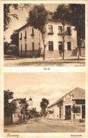 1934 Apostag, Óvoda, utca, Bencze Sándorné üzlete (EK)