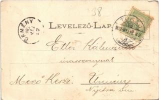 1902 Tokaj, Fő tér, Gyógyszertár. Fénynyomat Divald műintézetéből (EK)