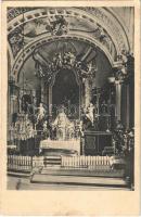 1931 Sopron, Szentlélek templom főoltára, belső. Blum Náthán fiai kiadása (EK)