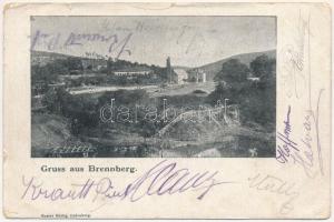 1905 Sopron, Oedenburg; Brennberg, Brennbergbánya. Gustav Röttig kiadása (szakadások / tears)