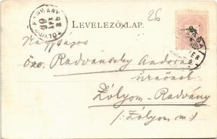 1899 Kassa, Kosice; Állami felső ipariskola, lóvasút / industrial school, horse-drawn tram (EK)