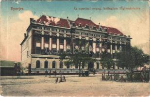 1915 Eperjes, Presov; Evangélikus kollégium főgimnáziuma. Molnár kiadása / Lutheran grammar school (felületi sérülés / surface damage)