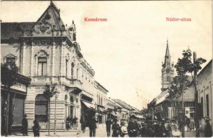 1907 Komárom, Komárno; Nádor utca, Elbert Ignác üzlete. E.D.K. Pannonia 196. / street view, shops (EB)