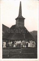 1941 Kolozstótfalu, Tótfalu, Tauti; görögkatolikus fatemplom / Greek Catholic wooden church. photo (EK)