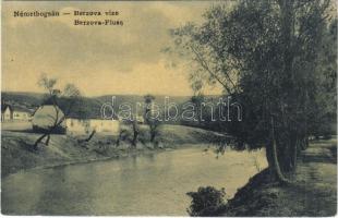 1911 Boksánbánya, Németbogsán, Deutsch-Bogsan, Bocsa Montana; Berzova vize. W. L. 1136. / Berzova-Fluss / Barzava riverbank (EK)