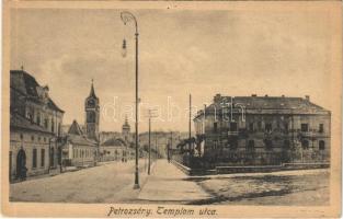 Petrozsény, Petrosani; Templom utca. Hammer Abraham kiadása / street view