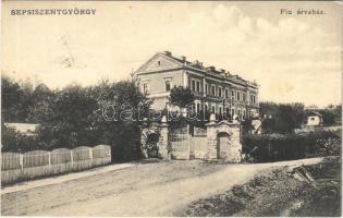 1912 Sepsiszentgyörgy, Sfantu Gheorghe; Fiúárvaház. Benkő M. kiadása / orphanage (fl)