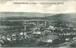 1930 Székelykeresztúr, Kristur, Cristuru Secuiesc; látkép. Carol Szemerjay kiadása / general view (EK)