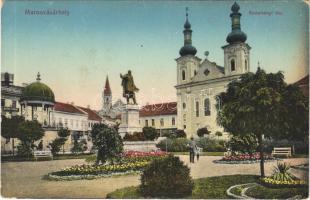 Marosvásárhely, Targu Mures; Széchenyi tér, Takarékpénztár. Porjes S. Sándor kiadása / square, savings bank (EK)