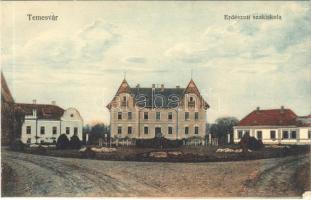 1918 Temesvár, Timisoara; Vadászerdő, M. k. erdészeti szakiskola. Lehner György kiadása / forestry school, forest ranger school (Dumbravita) (EK)