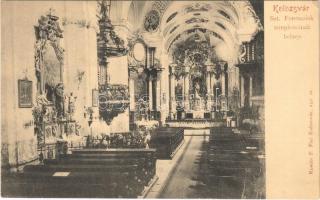 Kolozsvár, Cluj; Szent Ferenciek templomának belseje. Kováts P. Fiai 142. sz. / Franciscan church, interior (EK)