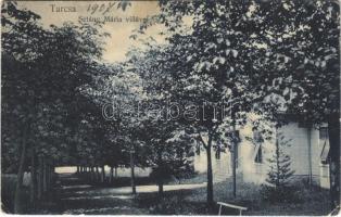 1907 Tarcsa, Tarcsafürdő, Bad Tatzmannsdorf; Sétány, Mária villa / promenade, villa (szakadás / tear)